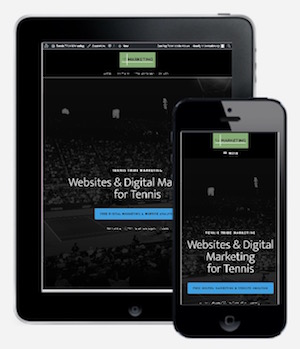 Mobile friendly websites for tennis