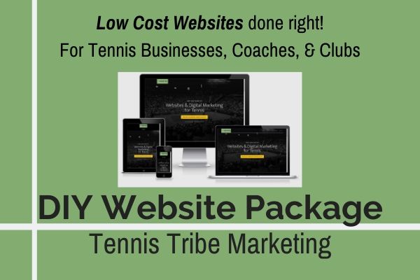 Low-cost tennis website package
